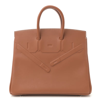 Hermes Swift Birkin Shadow 25 Gold 1 of 11