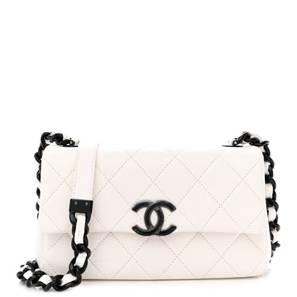 Chanel Caviar Quilted My Everything Small Flap White Black 1 of 13