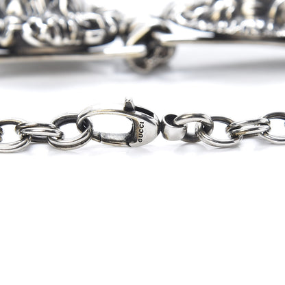 Gucci Metal Lion Heads Necklace Aged Silver 5 of 6