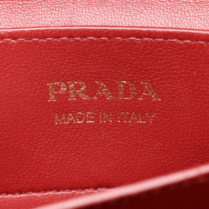 Prada Saffiano Cuir Medium Double Bag Black Fuoco 7 of 13