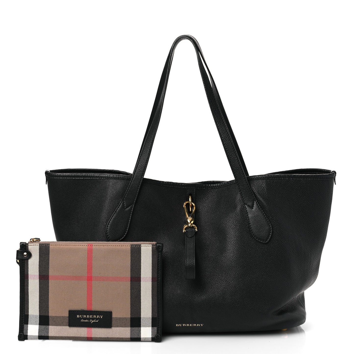 Grainy Calfskin Medium Honeybrook Tote Black