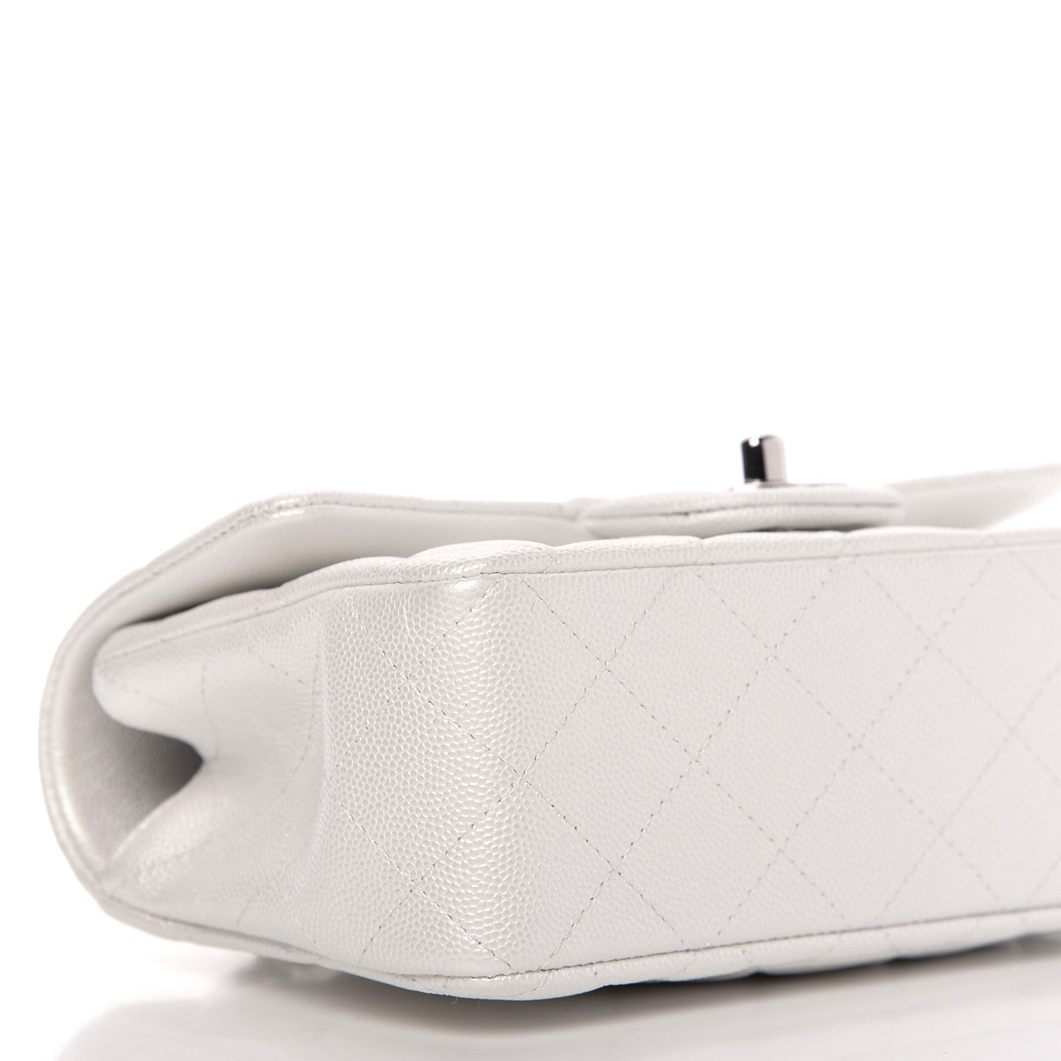 Chanel Iridescent Caviar Quilted Mini Top Handle Rectangular Flap White 6 of 9