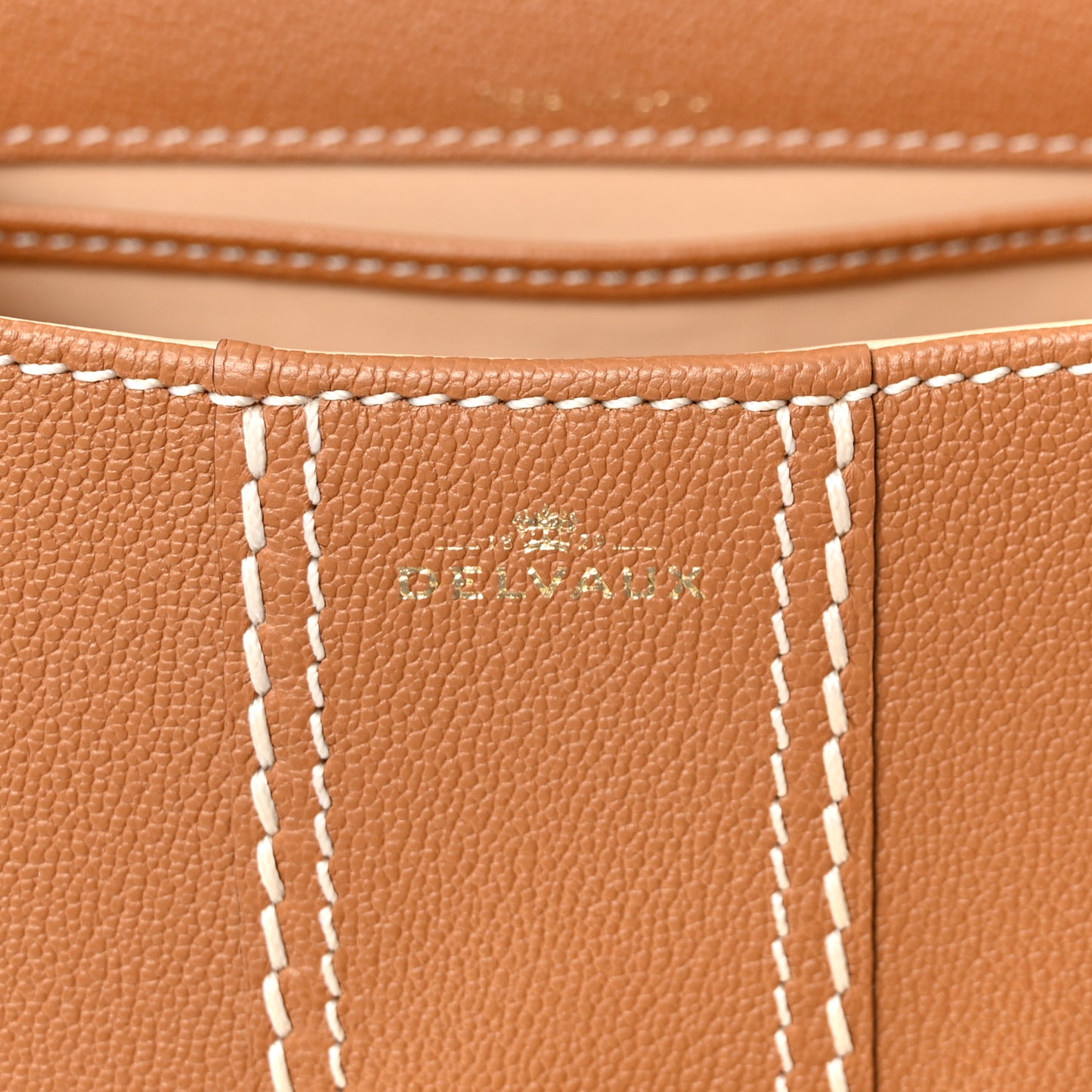 Grained Rodeo Calfskin Surpique Mini Brillant Satchel Vegetal Ivory