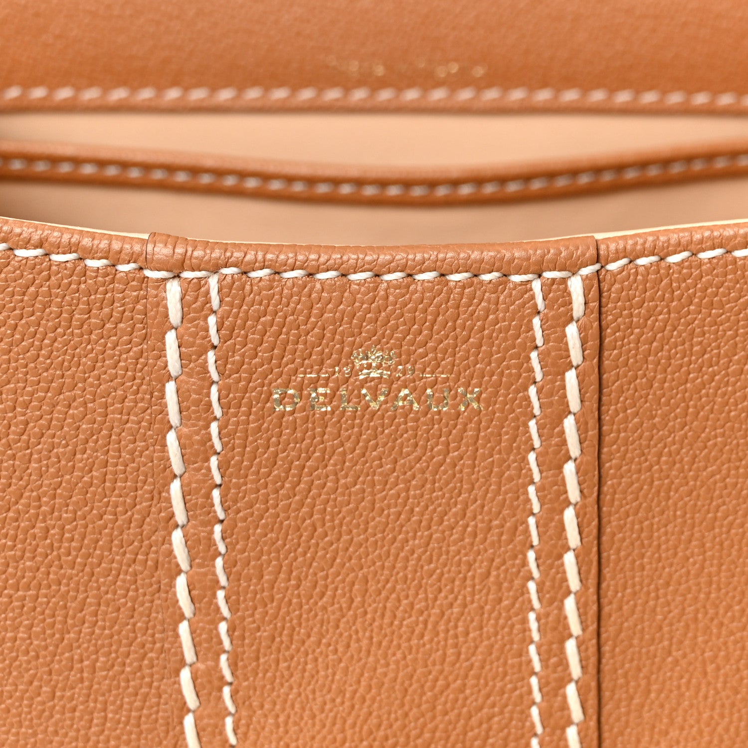 Delvaux Grained Rodeo Calfskin Surpique Mini Brillant Satchel Vegetal Ivory 6 of 11