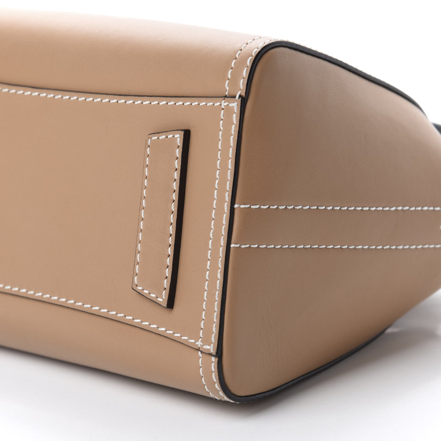 Calfskin Small Topstitch Bi-Color Antigona Beige Black
