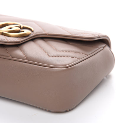 Gucci Calfskin Matelasse Super Mini GG Marmont Shoulder Bag Porcelain Rose 8 of 9