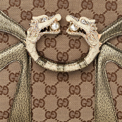 Gucci Monogram Tom Ford Jeweled Dragon Bag Gold 8 of 10