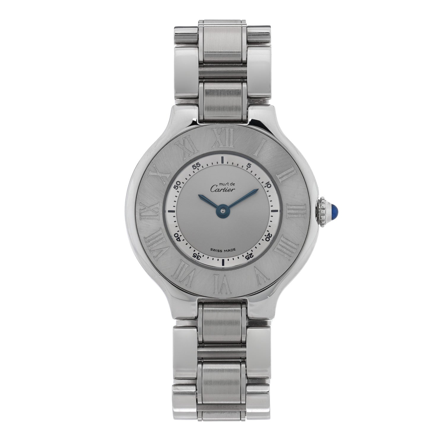 Cartier Stainless Steel 28mm Must De 21 Quartz Watch 1 of 4