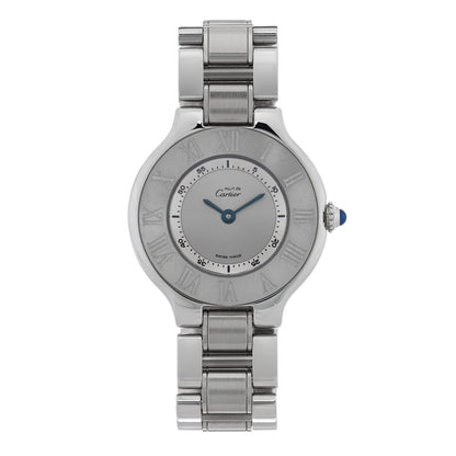 Cartier Stainless Steel 28mm Must De 21 Quartz Watch 1 of 4