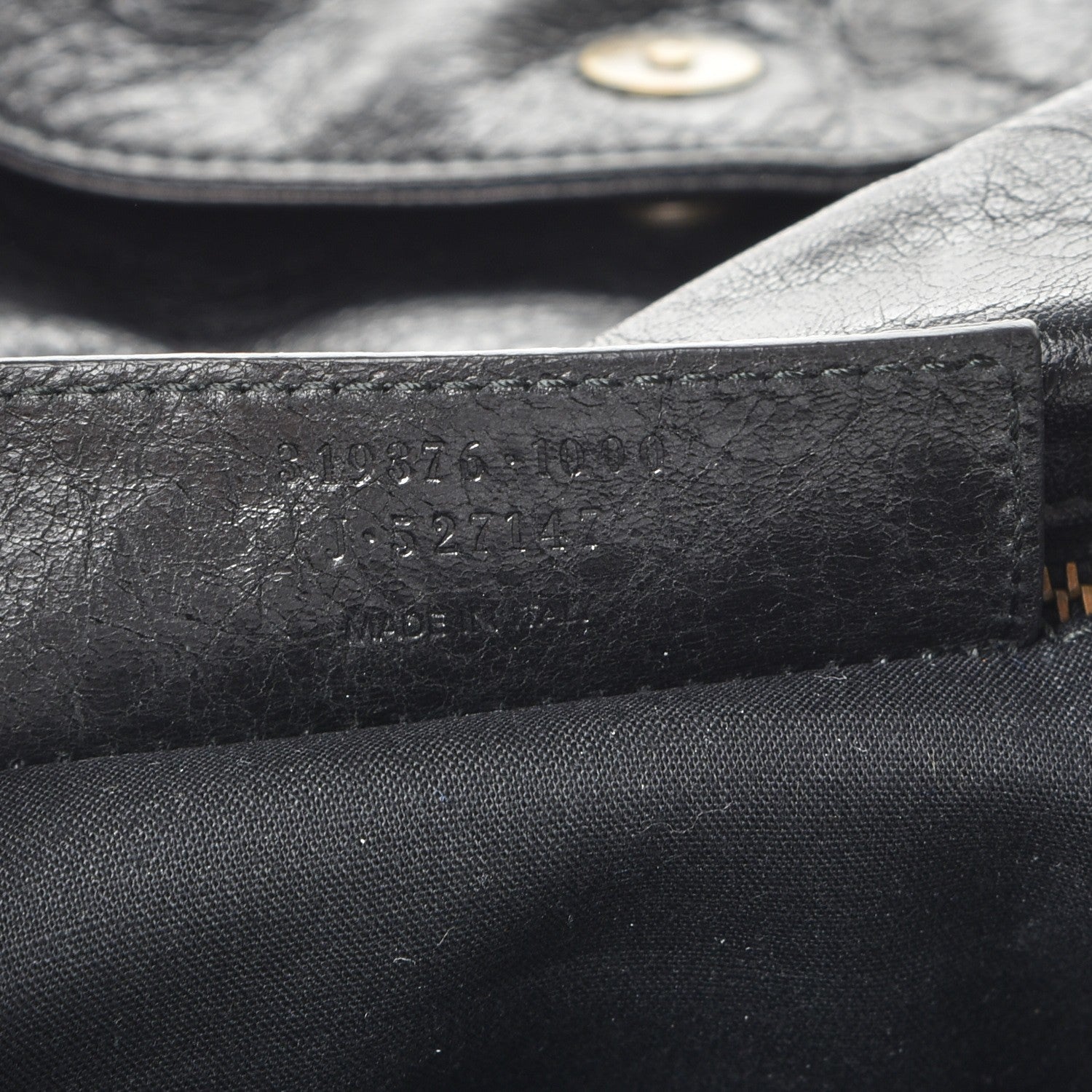 Balenciaga Agneau Classic Hardware Envelope Strap Clutch Black 8 of 8