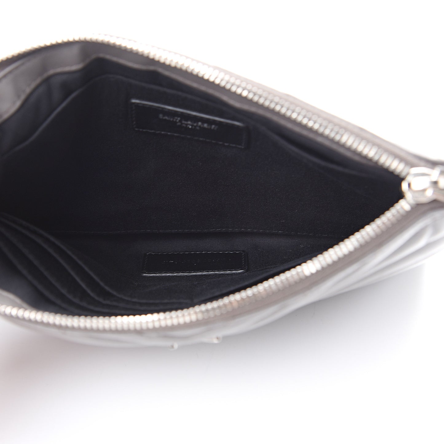 Calfskin Matelasse Chevron Monogram A5 Wristlet Earth