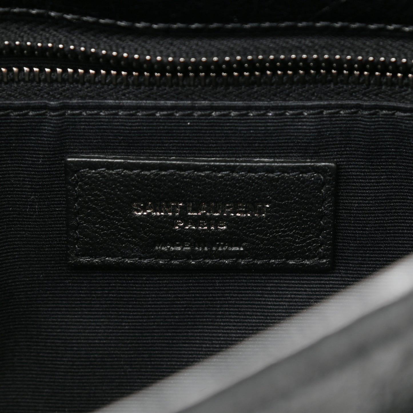 Crinkled Calfskin Matelasse Monogram Medium Niki Chain Satchel Black