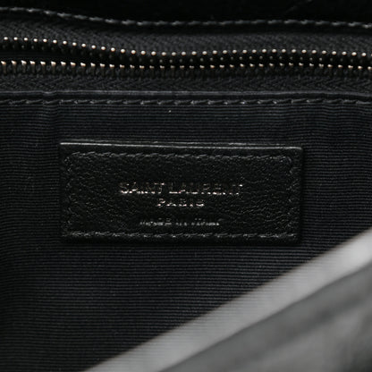 Saint Laurent Crinkled Calfskin Matelasse Monogram Medium Niki Chain Satchel Black 6 of 11