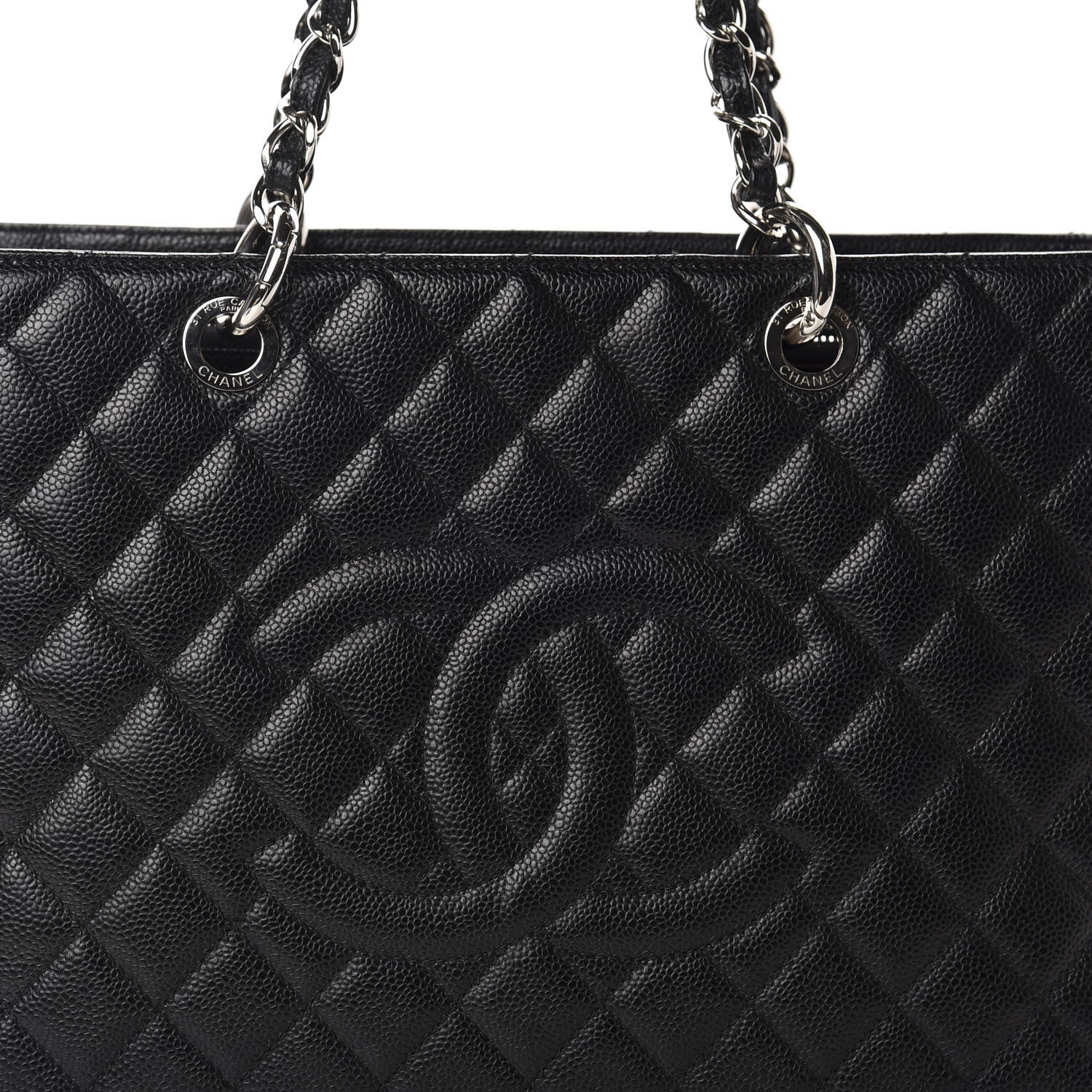 Chanel Caviar Quilted Grand Shopping Tote GST Black 10 of 10