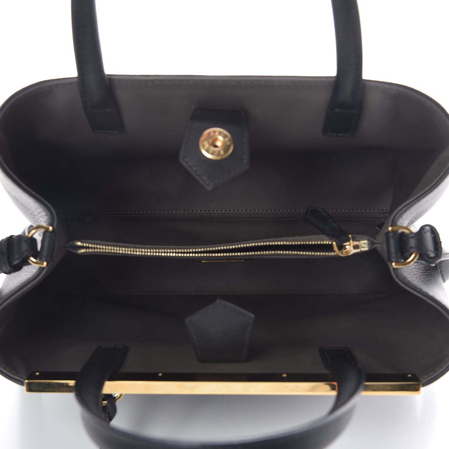 Vitello Dolce Century Petite 2Jours Tote Black Carbone