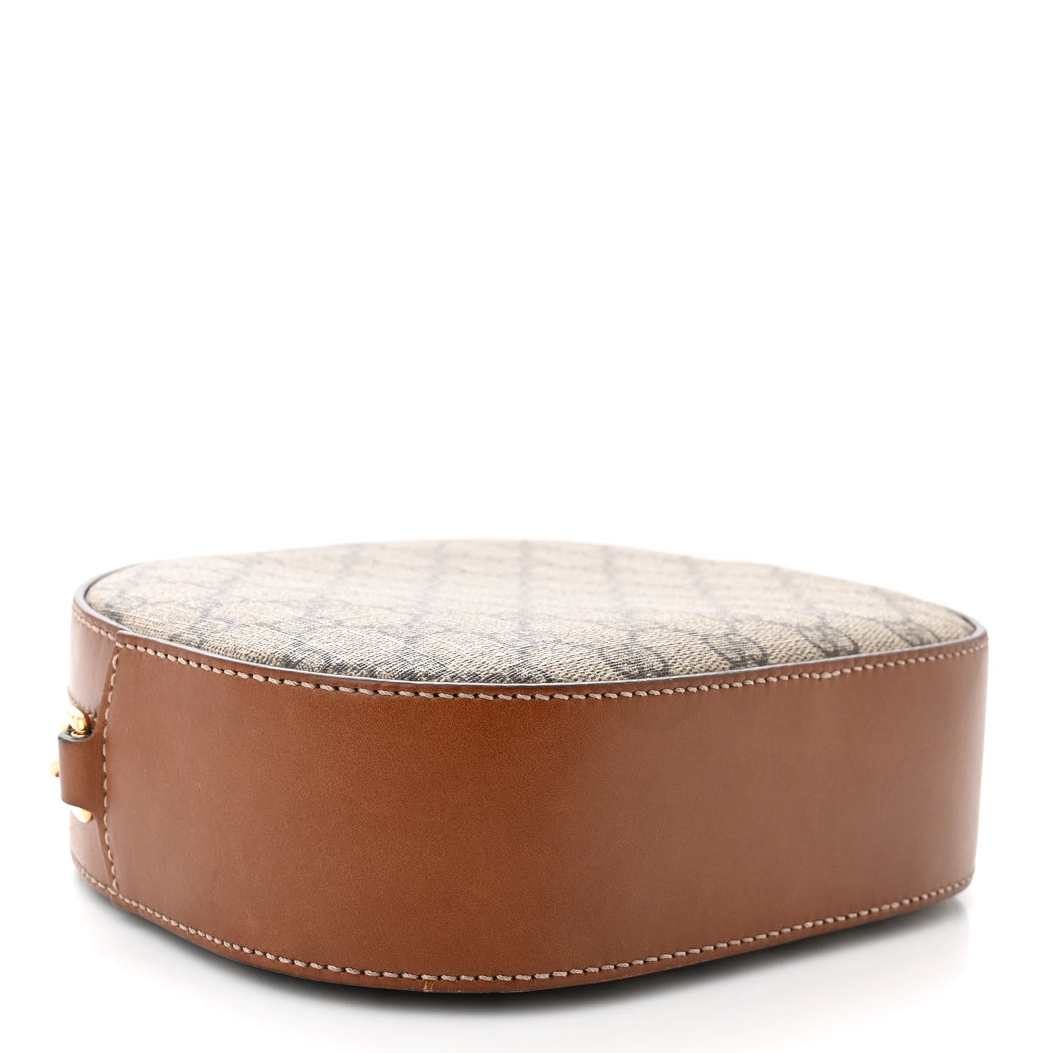 Gucci GG Supreme Monogram Cuoio Toscano Mini Chain Shoulder Bag Beige Ebony Cuir 4 of 11