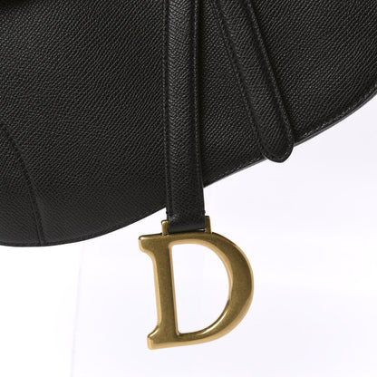 Christian Dior Grained Calfskin Saddle Bag Black 8 of 11