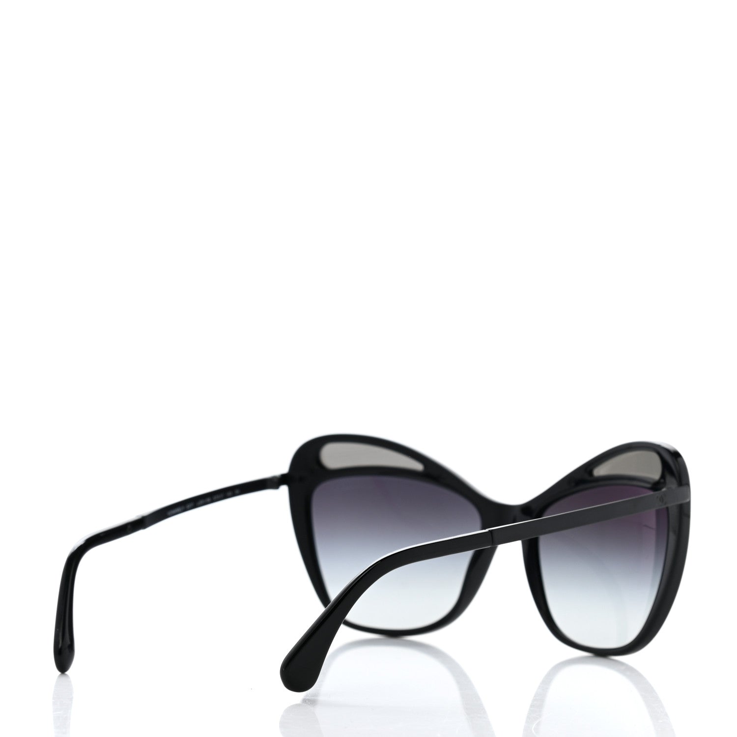 Chanel Acetate Butterfly Sunglasses 5377 Black Grey 4 of 7