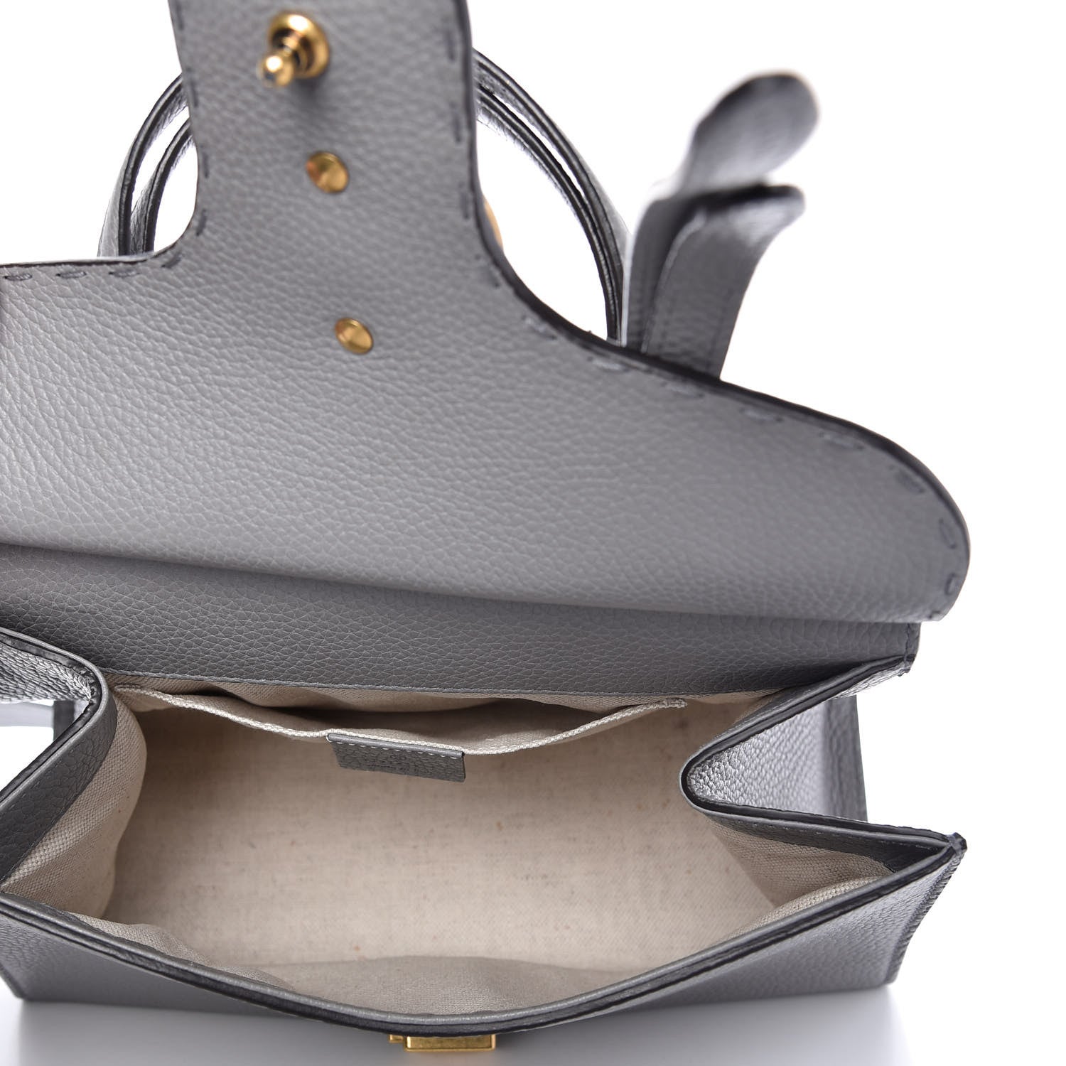 Gucci Cellarius Calfskin Mini GG Marmont Top Handle Bag Deep Grey 5 of 10
