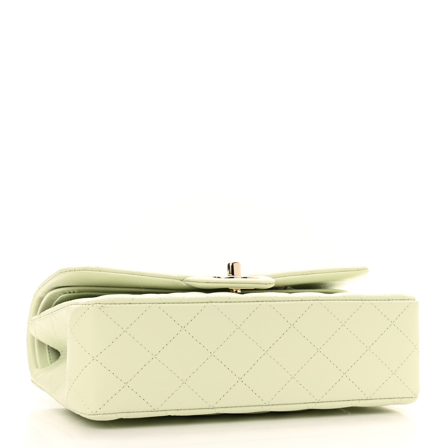 Chanel Caviar Quilted Small Double Flap Light Green 4 of 11