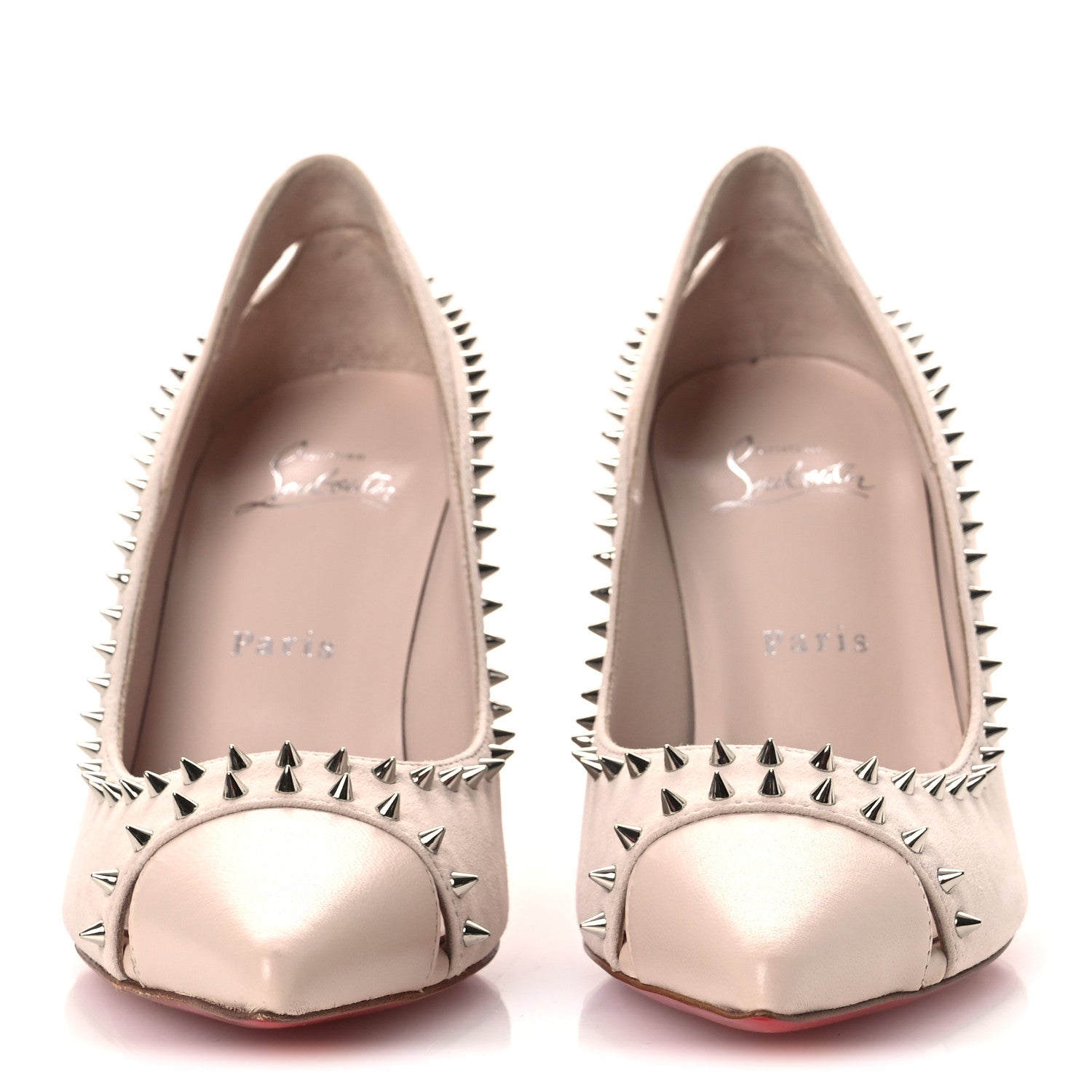 Christian Louboutin Veau Velours Duvette 100 Pumps 36.5 Leche 3 of 11