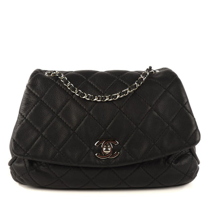 Chanel Calfskin Quilted CC Curvy Flap Black 1 of 11