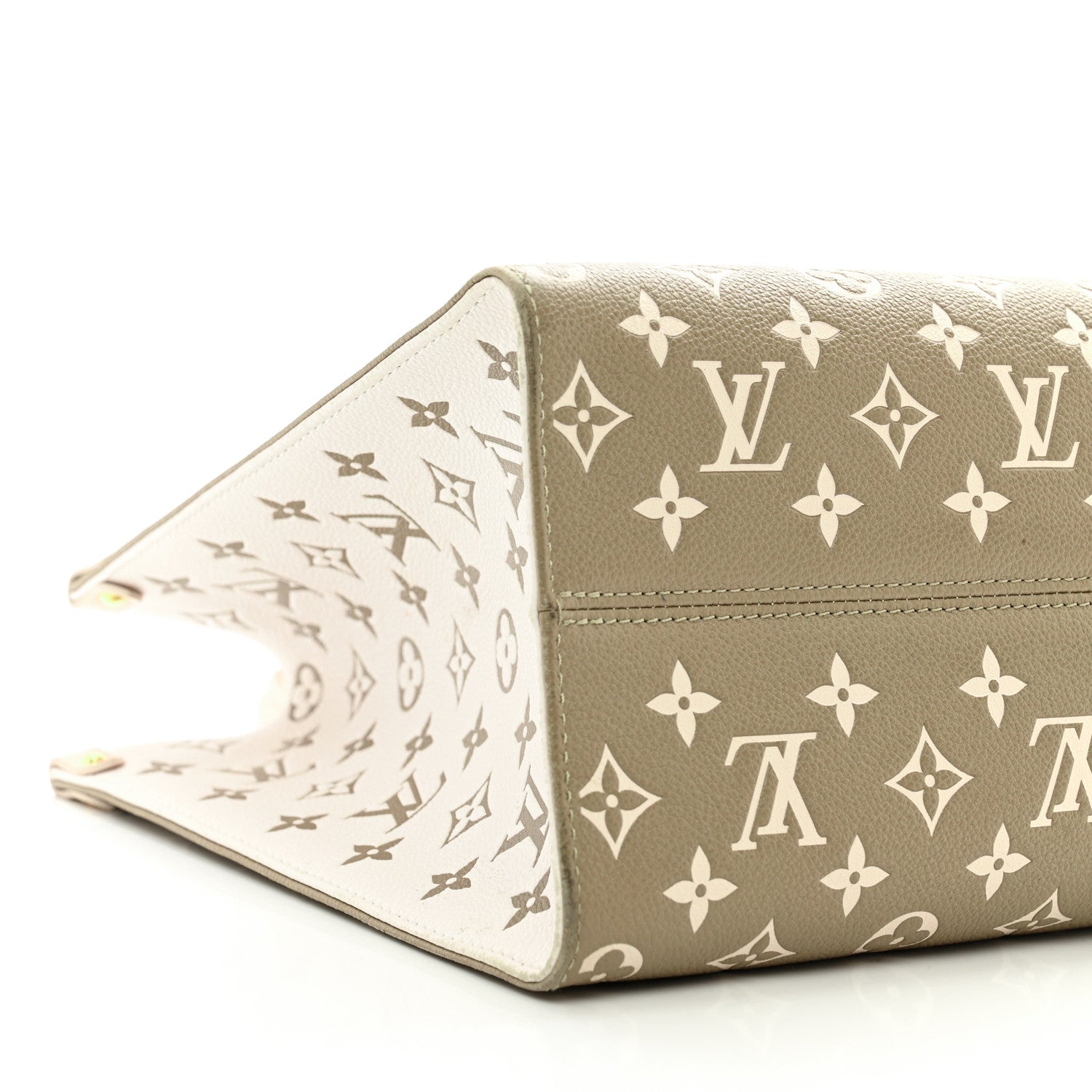 Louis Vuitton Empreinte Monogram Spring In The City Onthego MM Kaki Beige Cream 8 of 13