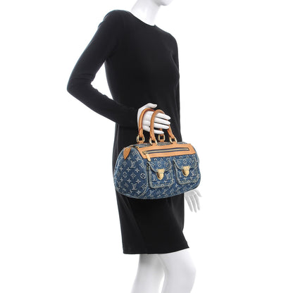 Louis Vuitton Monogram Denim Neo Speedy Blue 2 of 17