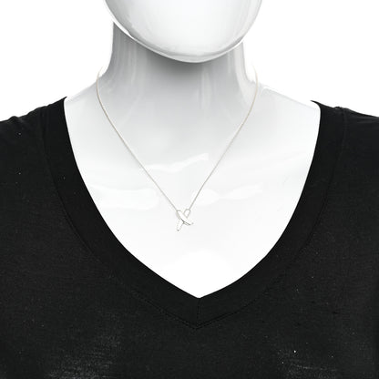 Tiffany Sterling Silver Paloma Picasso Graffiti X Pendant Necklace 2 of 6