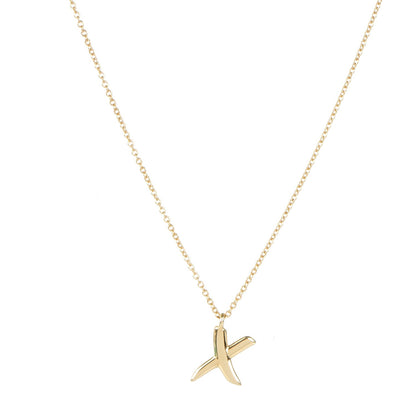 Tiffany 18K Yellow Gold Paloma Picasso X Pendant Necklace 1 of 6
