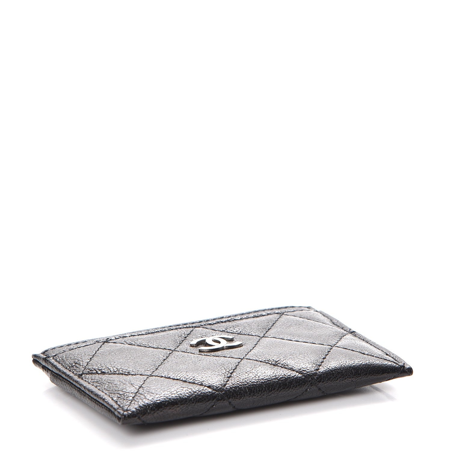 Chanel Glazed Calfskin Quilted Card Holder Black 4 of 8