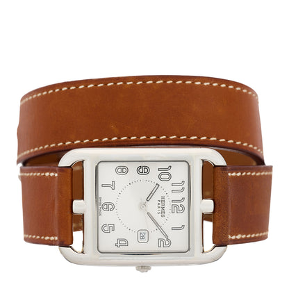 Hermes Stainless Steel Barenia 29mm Cape Cod Double Tour Quartz Watch Fauve 2 of 6
