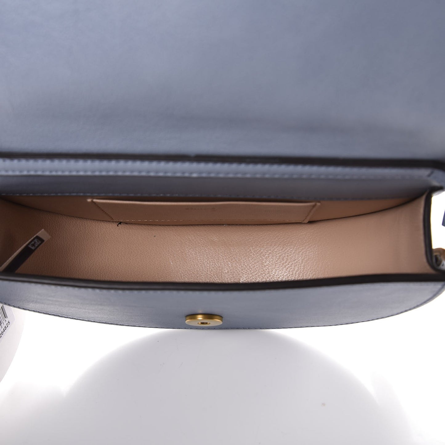 Calfskin Small Nile Bracelet Minaudiere Bag Washed Blue