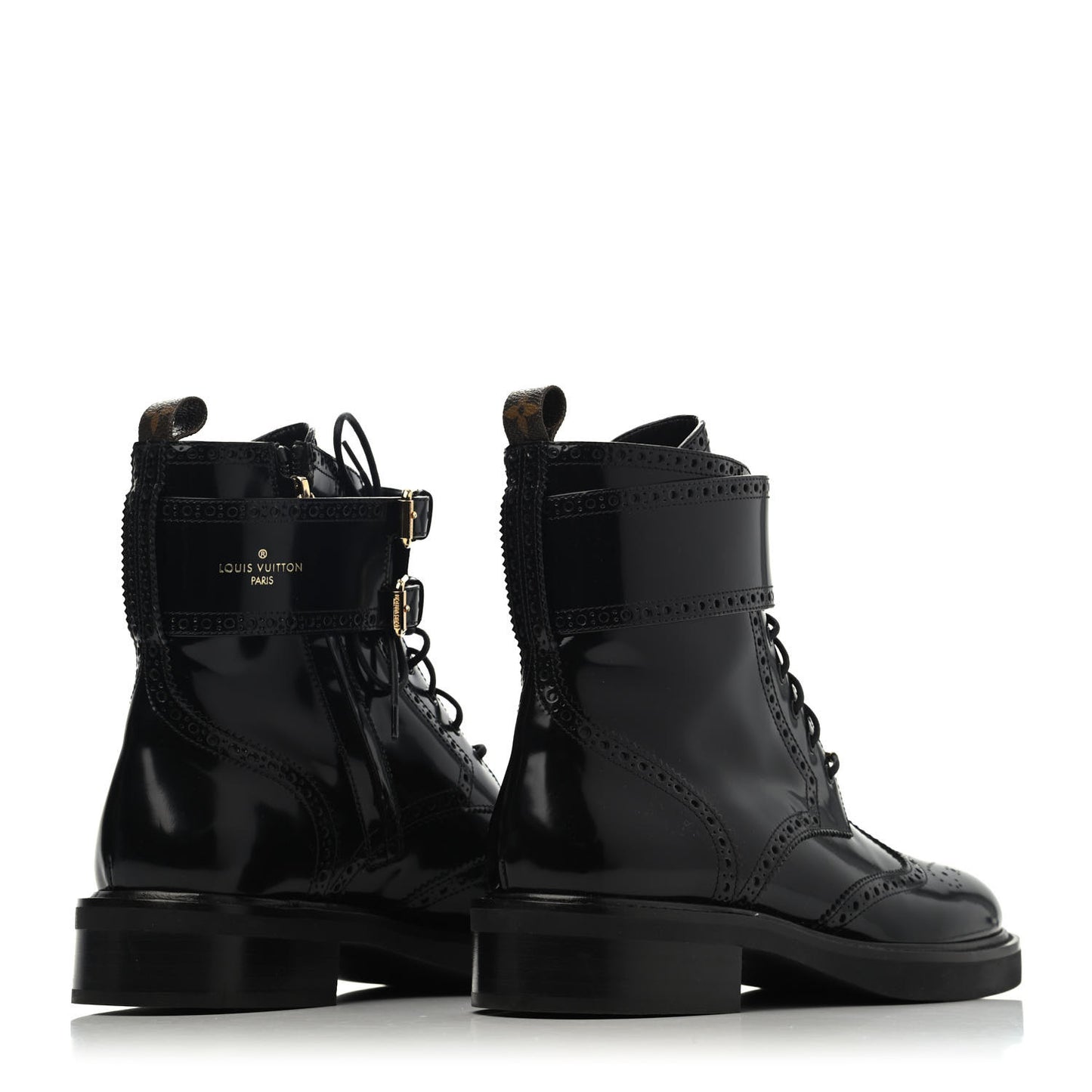 Glazed Calfskin Midtown Ankle Boots 40 Black