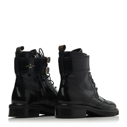 Louis Vuitton Glazed Calfskin Midtown Ankle Boots 40 Black 3 of 4