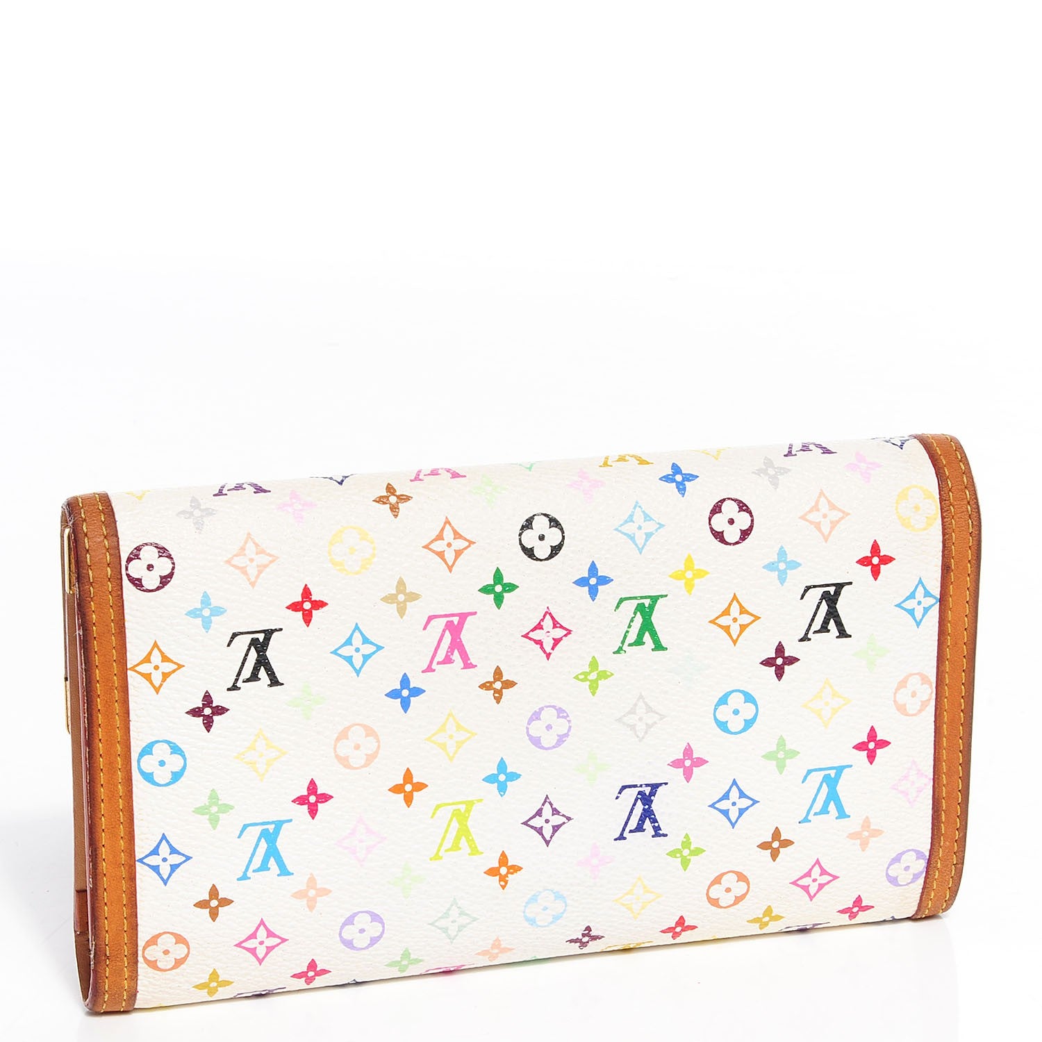 Louis Vuitton Monogram Multicolor Porte Tresor International Wallet White 3 of 7