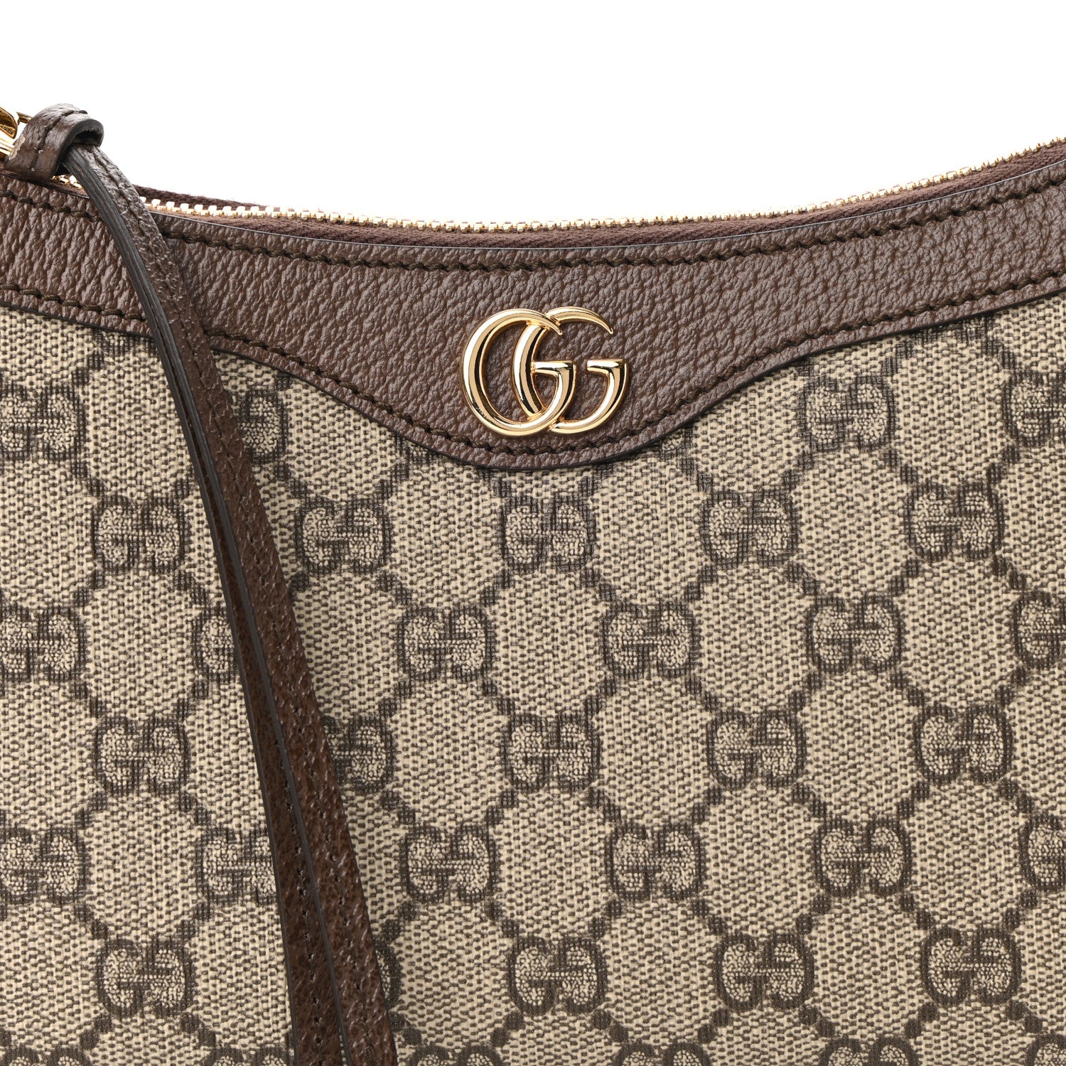 Gucci GG Supreme Monogram Textured Dollar Calfskin Small Ophidia Hobo Beige Ebony New Acero 8 of 11