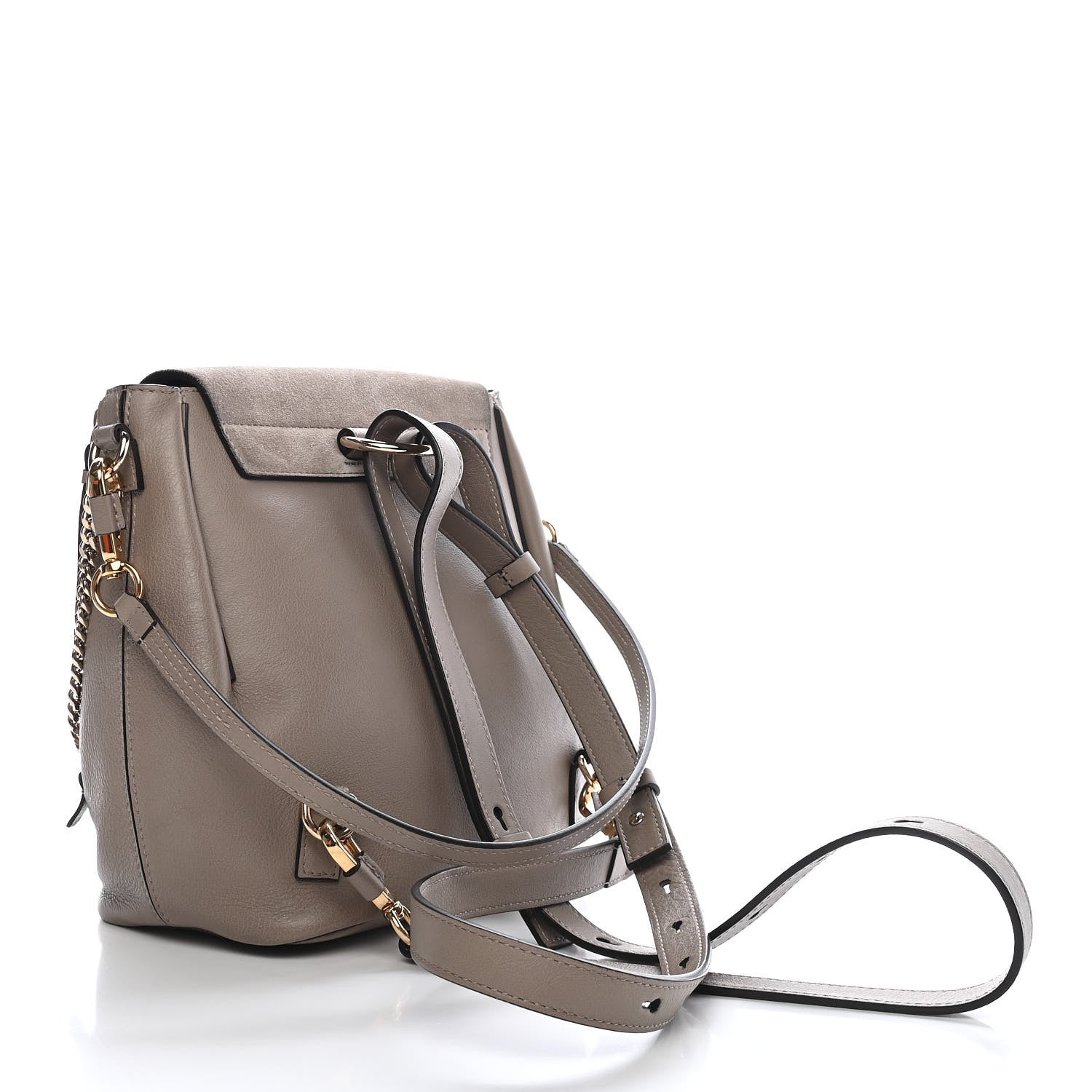 Chloe Suede Calfskin Small Faye Backpack Motty Grey 3 of 9