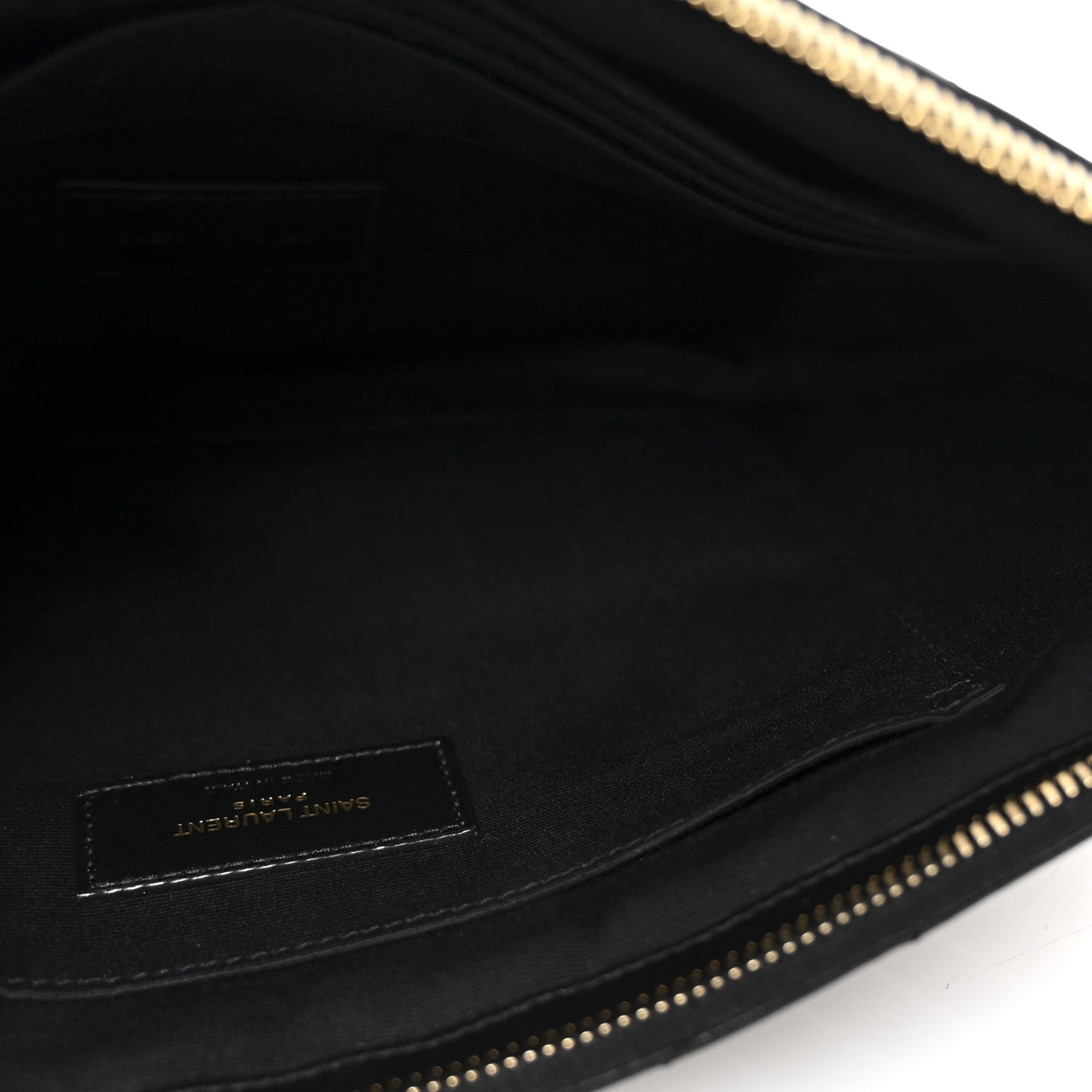 Saint Laurent Calfskin Matelasse Monogram Cassandre Tablet Pouch Black 9 of 12