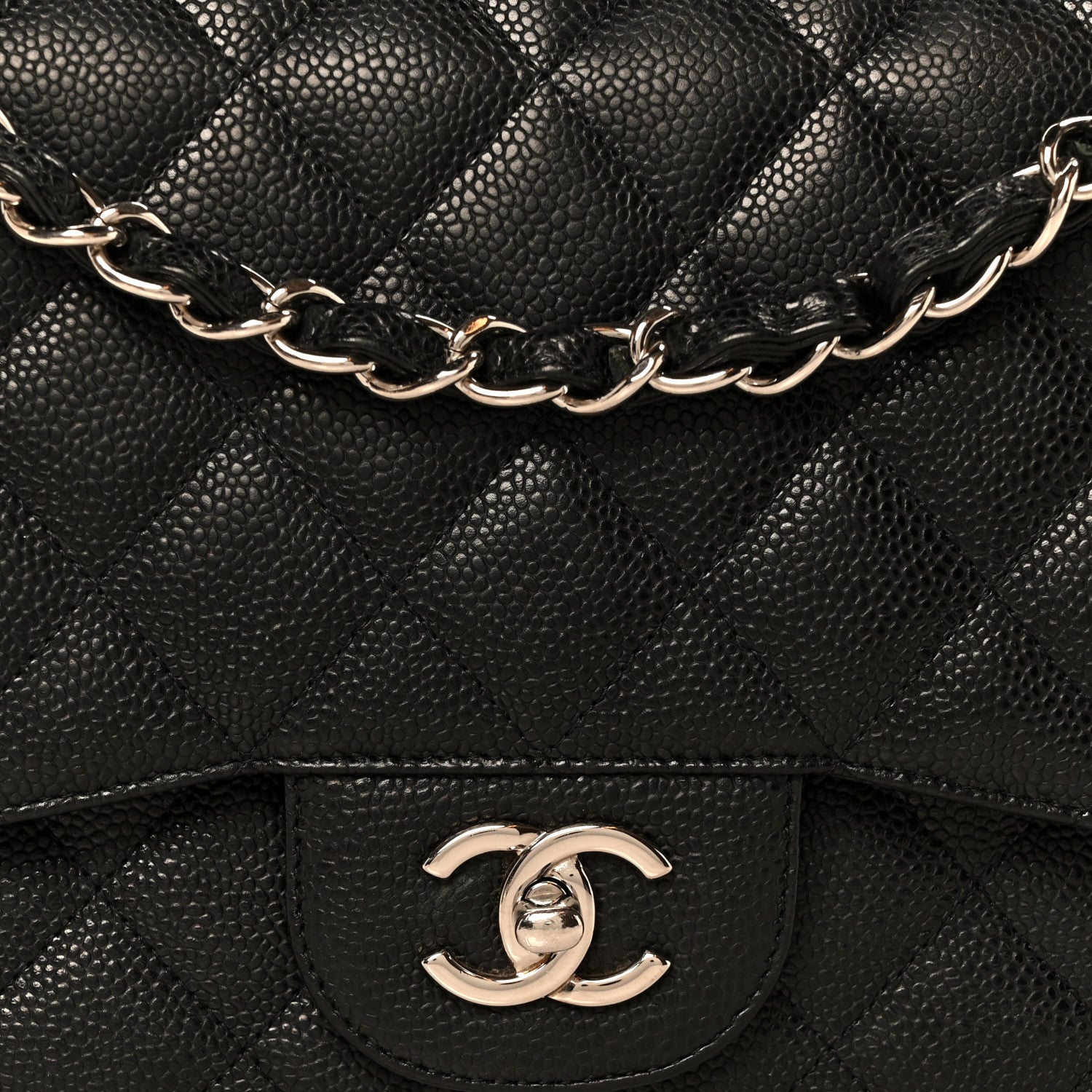 Chanel Caviar Quilted Jumbo Double Flap Black 9 of 11