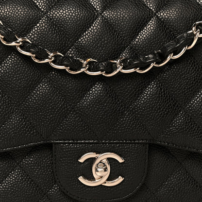 Chanel Caviar Quilted Jumbo Double Flap Black 9 of 11