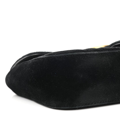 Gucci Velvet Matelasse Mini GG Marmont Shoulder Bag Black 11 of 13