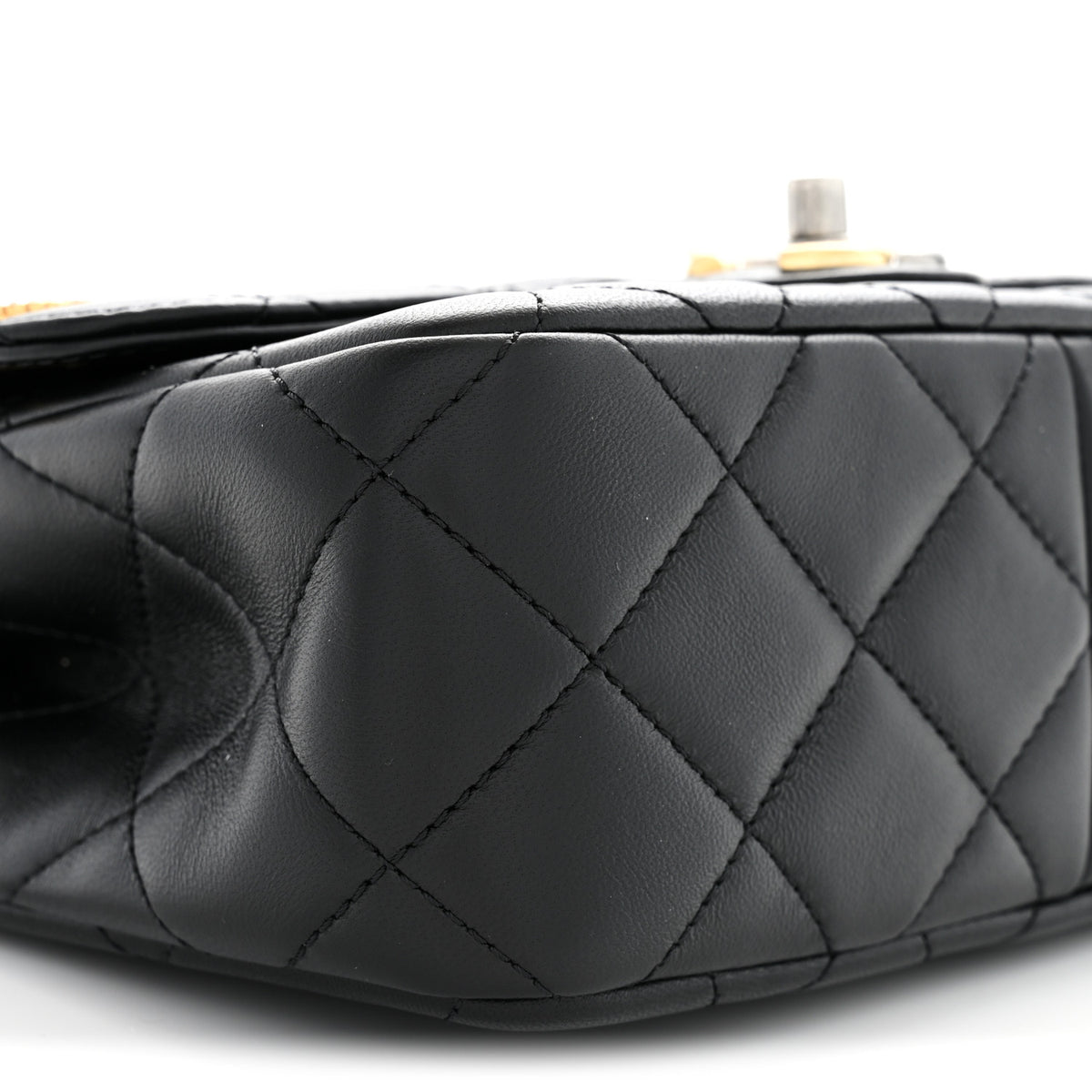 Chanel Lambskin Quilted Small Coco Clips Single Flap Black 9 of 10