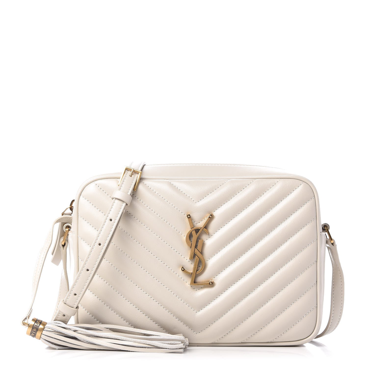 Saint Laurent Calfskin Matelasse Monogram Lou Camera Bag Crema Soft 1 of 10
