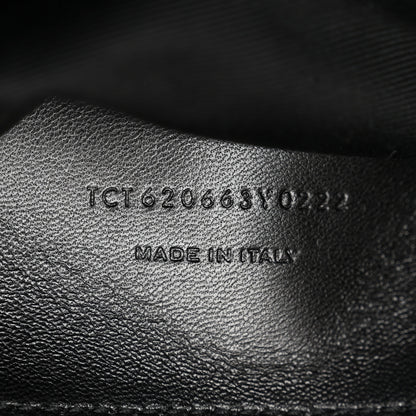 Saint Laurent Grain De Poudre Medium West Hollywood Monogram Fold-Over Black 7 of 10