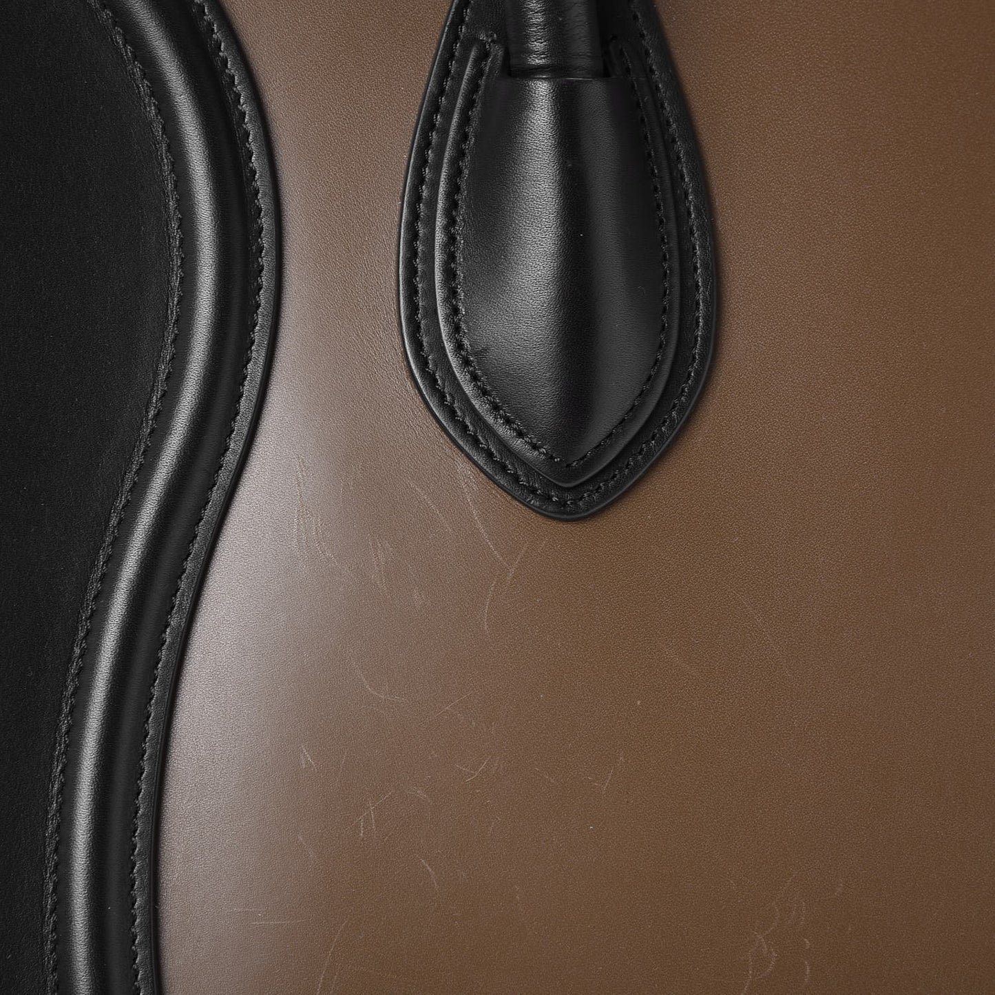 Satin Calfskin Mini Tri-Color Luggage Beige