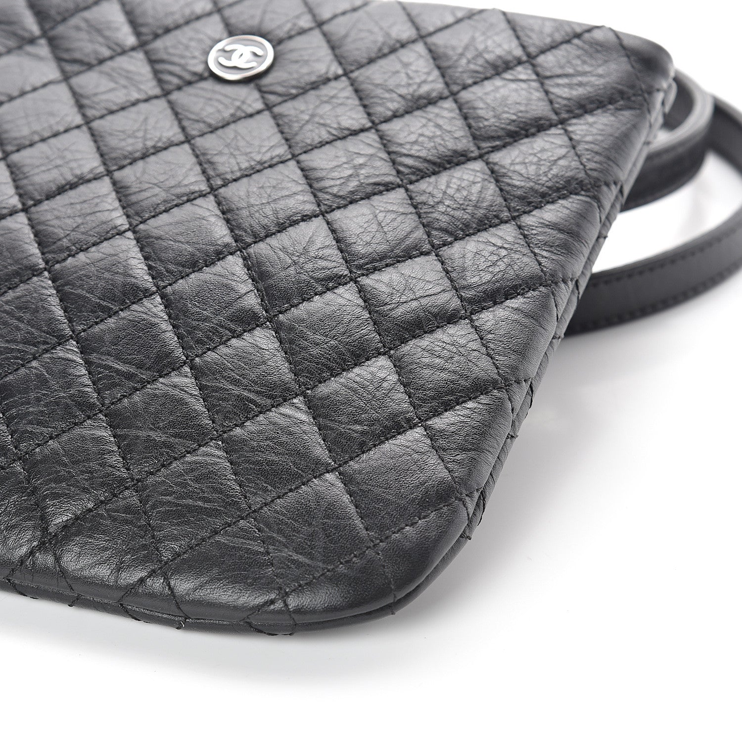 Chanel Aged Calfskin Quilted Crossbody Bag Black 9 of 9