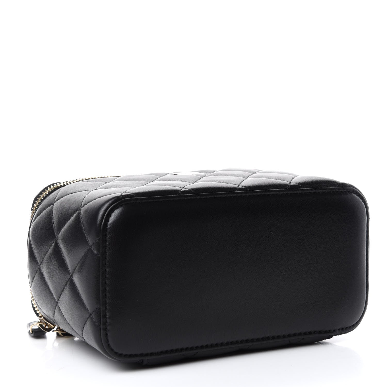 Chanel Lambskin Quilted Small Vanity Case With Chain Black 4 of 7