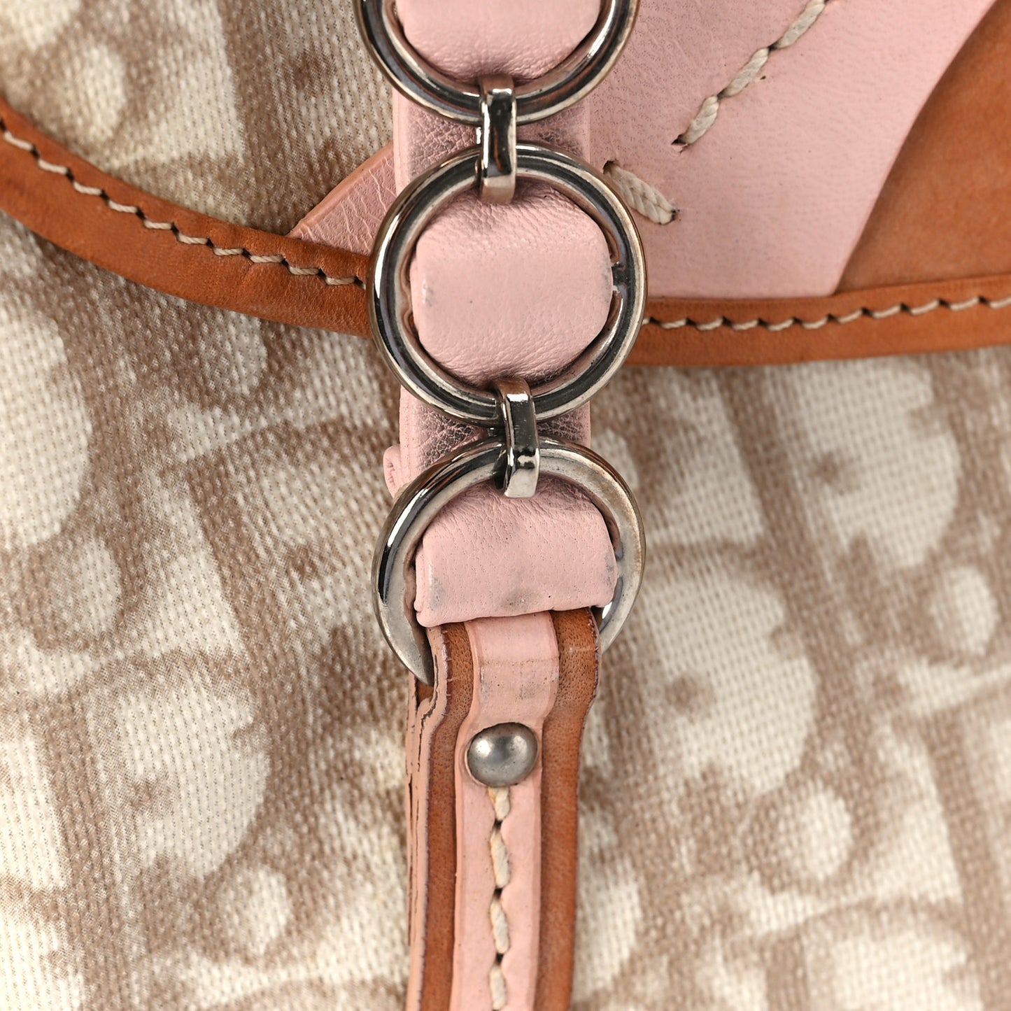 Monogram Romantique Trotter Flap Bag Beige Rose Clair