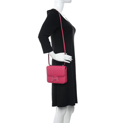 Hermes Epsom Shiny Alligator Constance 18 Rose Mexico 2 of 11